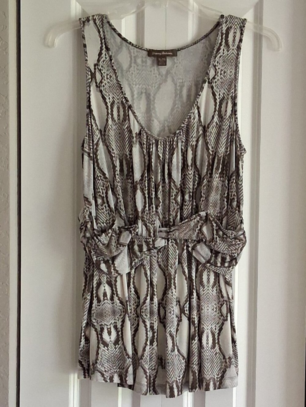 Tommy Bahama Sleeveless Snakeskin Print Top Women's Size XL